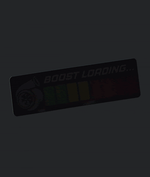 Turbo Boost Loading - v2.5 Rechargeable Illuminated Adhesive Decal - 5 Flashing Modes