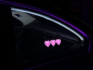 Broken Hearts - v2.5 USB Rechargeable - Illuminated Adhesive Decal