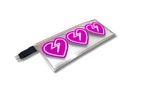 Broken Hearts - v2.5 USB Rechargeable - Illuminated Adhesive Decal