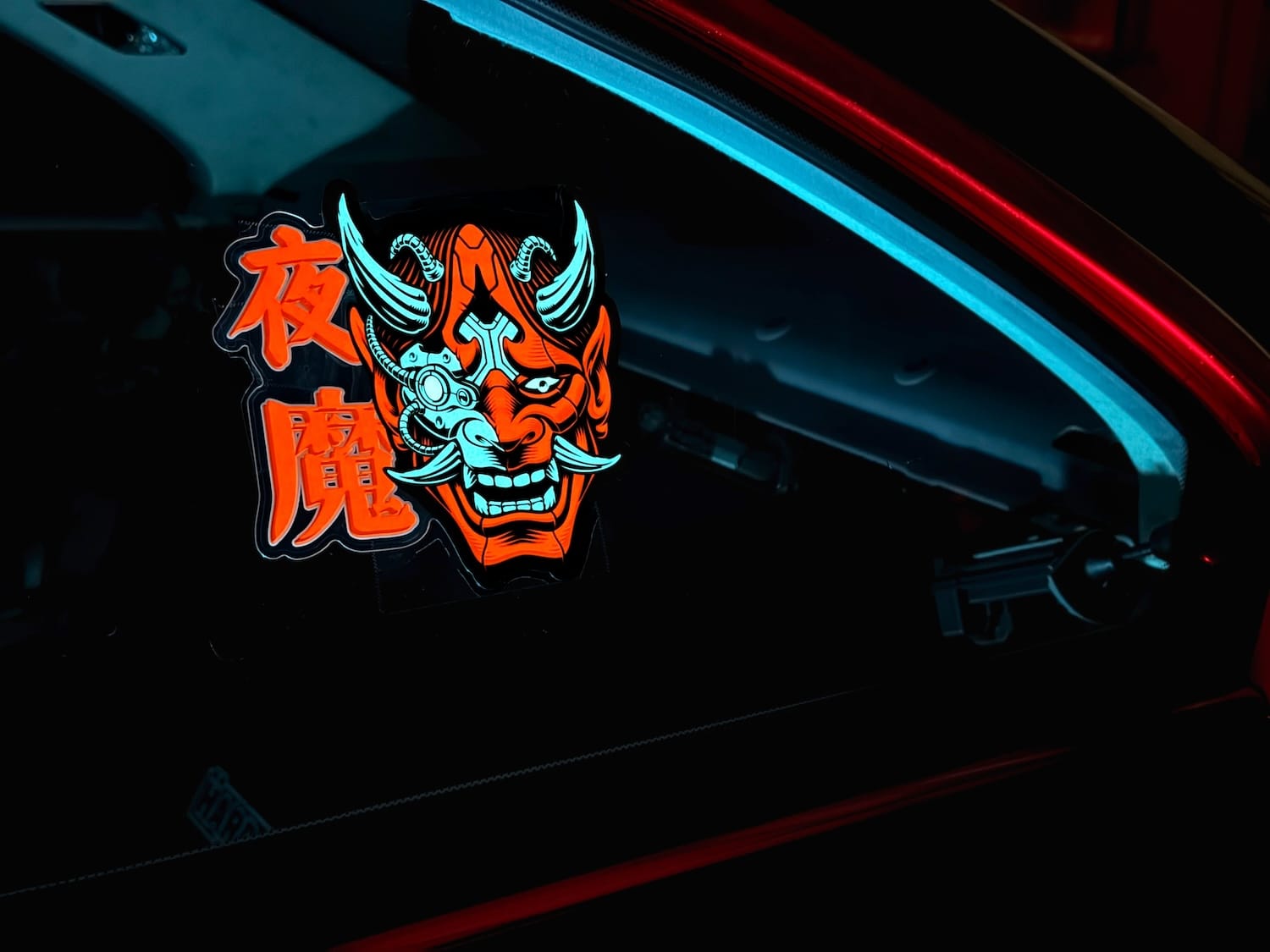 Night Demon - v3.0 Remote Control USB Rechargeable - Illuminated Adhesive Decal